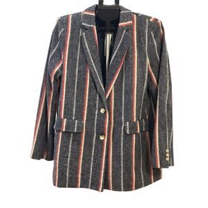 NWT Akaiv Striped Blazer Women's size L